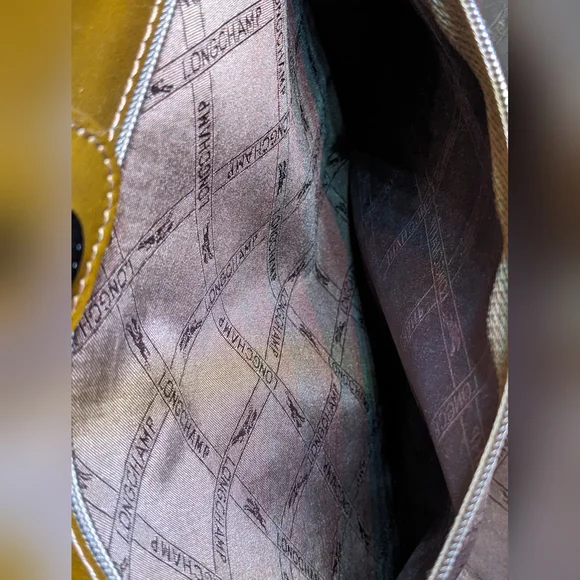 Longchamp Vintage Le Roseau Satine Collection Bronze Patent Tote Ref# 1681051016 - Picture 6 of 12